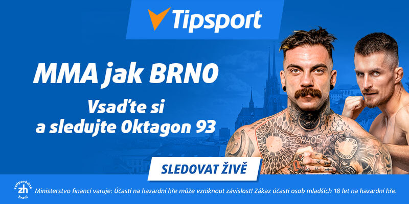 Sledujte Oktagon 93 živě u&nbsp;Tipsportu