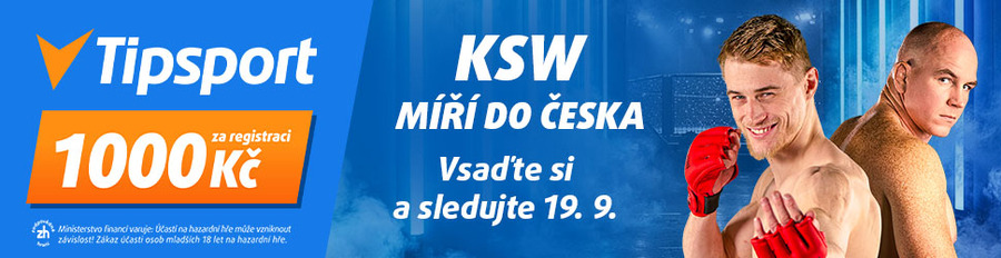 Liberecký turnaj KSW 121 s&nbsp;Brichtou a&nbsp;dalšími Čechy vysílá živě Tipsport