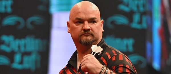 Český šipkař Karel Sedláček v zápase German Darts Grand Prix 2026