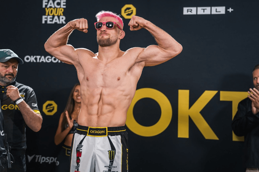 David Kozma na vážení před turnajem Oktagon 94