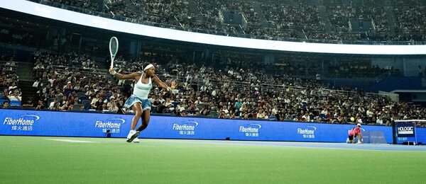 Coco Gauff na turnaji ve Wuhanu v roce 2025