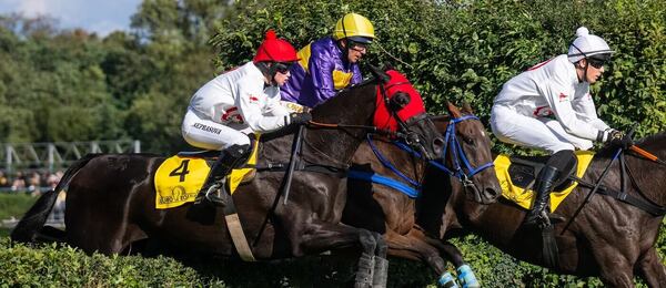 Kůň Godfrey s Lenkou Neprašovou v kvalifikaci na Velkou pardubickou