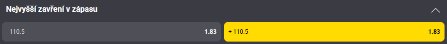 Tip na šipky: Rock vs. Sedláček na Swiss Darts Trophy 2026 - zavření +110,5 (kurz 1,83 u&nbsp;Fortuny)