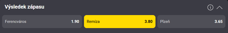 Tip na výsledek zápasu Ferencváros vs. Plzeň