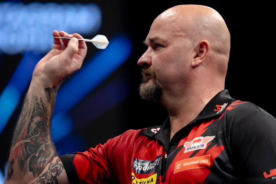 Český šipkař Karel Sedláček ve čtvrtfinále turnaje PDC European Tour 2026 v&nbsp;Basileji