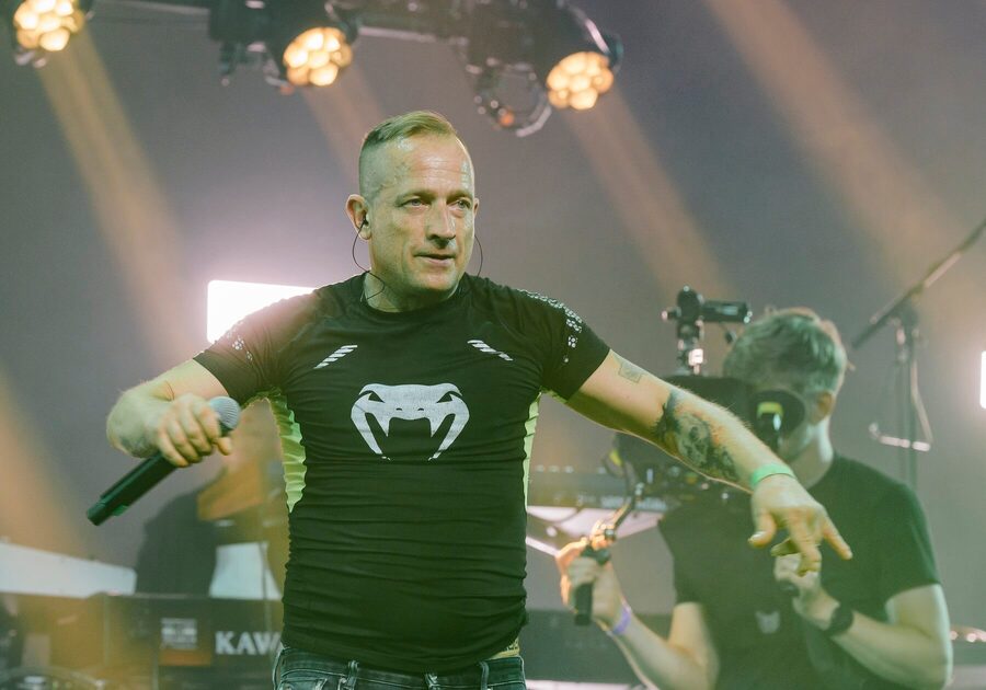 Martin Kocián během koncertu skupiny Lunetic