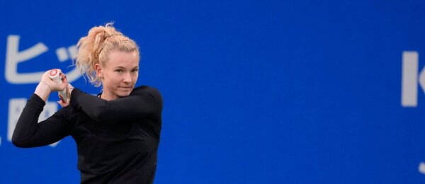 Kateřina Siniaková na turnaji v Ósace