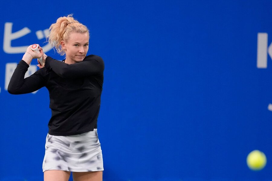 Kateřina Siniaková na turnaji v&nbsp;Ósace